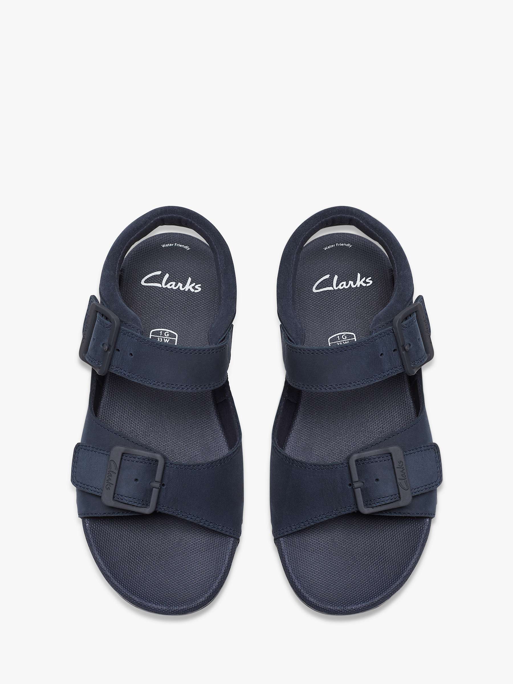 Buy Clarks Kids' Baha Beach Strap Leather Sandals Online at johnlewis.com