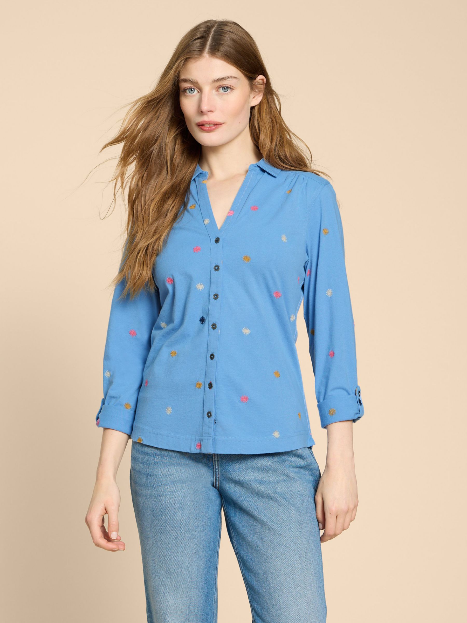 Women's Shirts & Blouses, Embroidered Blouses, White Stuff