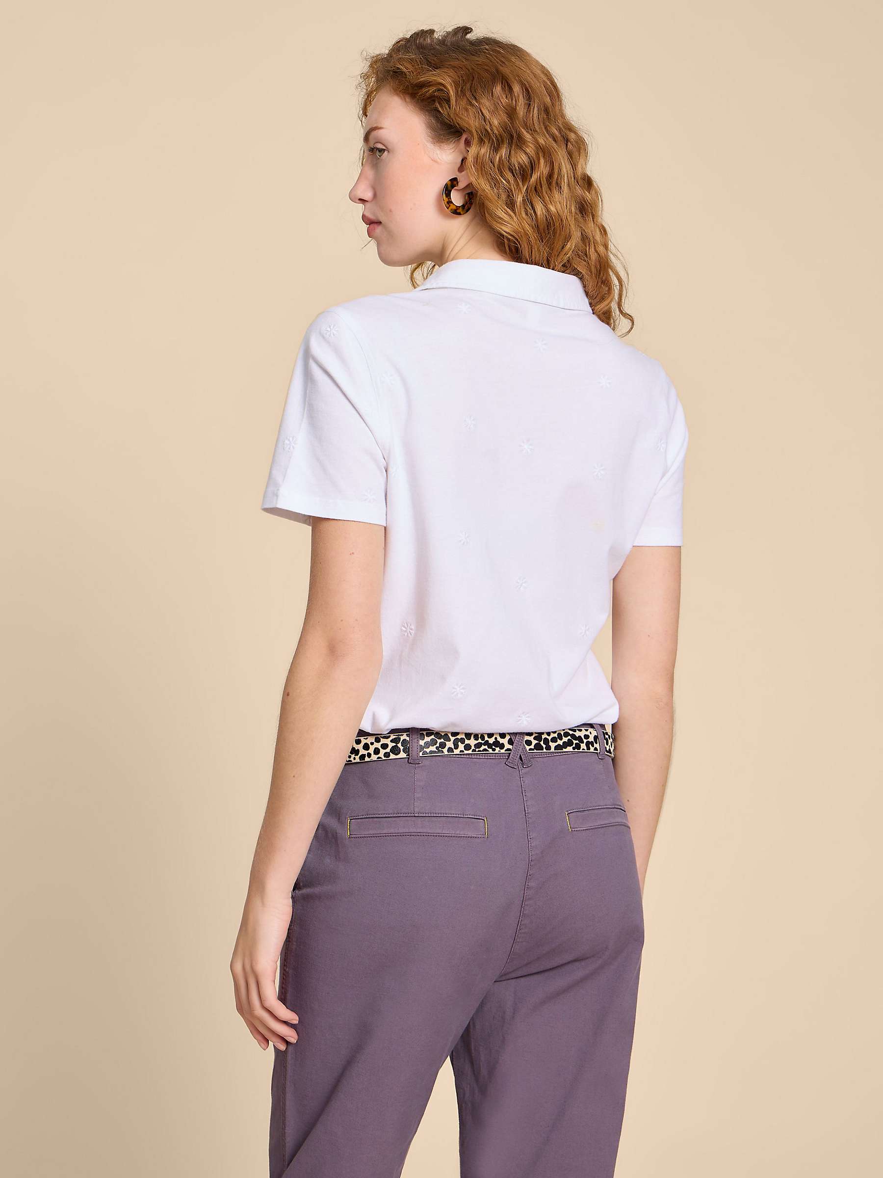 Buy White Stuff Penny Pocket Embroidered Shirt, Pale Ivory Online at johnlewis.com