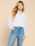 White Stuff Esme Blouson Sleeve Blouse, Brilliant White