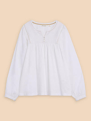 White Stuff Esme Blouson Sleeve Blouse, Brilliant White