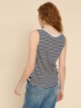 White Stuff Laila Cotton Vest, Navy/Multi