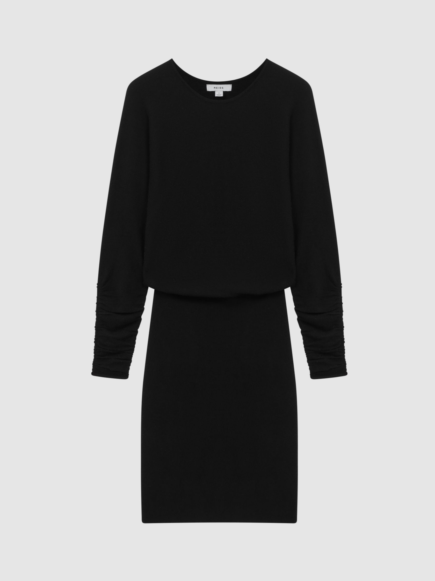 Reiss Lucy Wool Cashmere Blend Mini Dress, Black