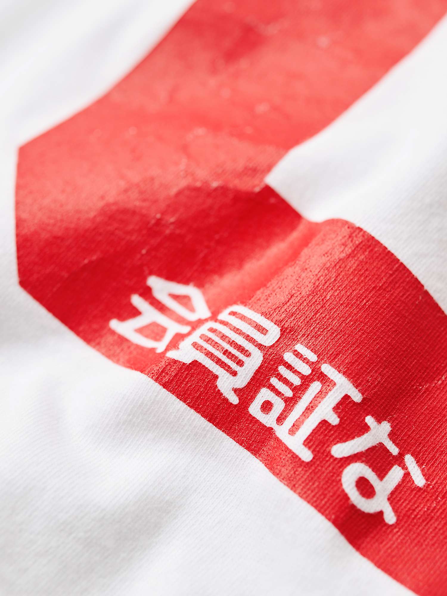 Buy Superdry Osaka 6 Cracked Print 90s T-Shirt, Winterwhite/Red Online at johnlewis.com