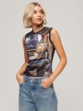 Superdry Sub Print Vest Top, Caraop