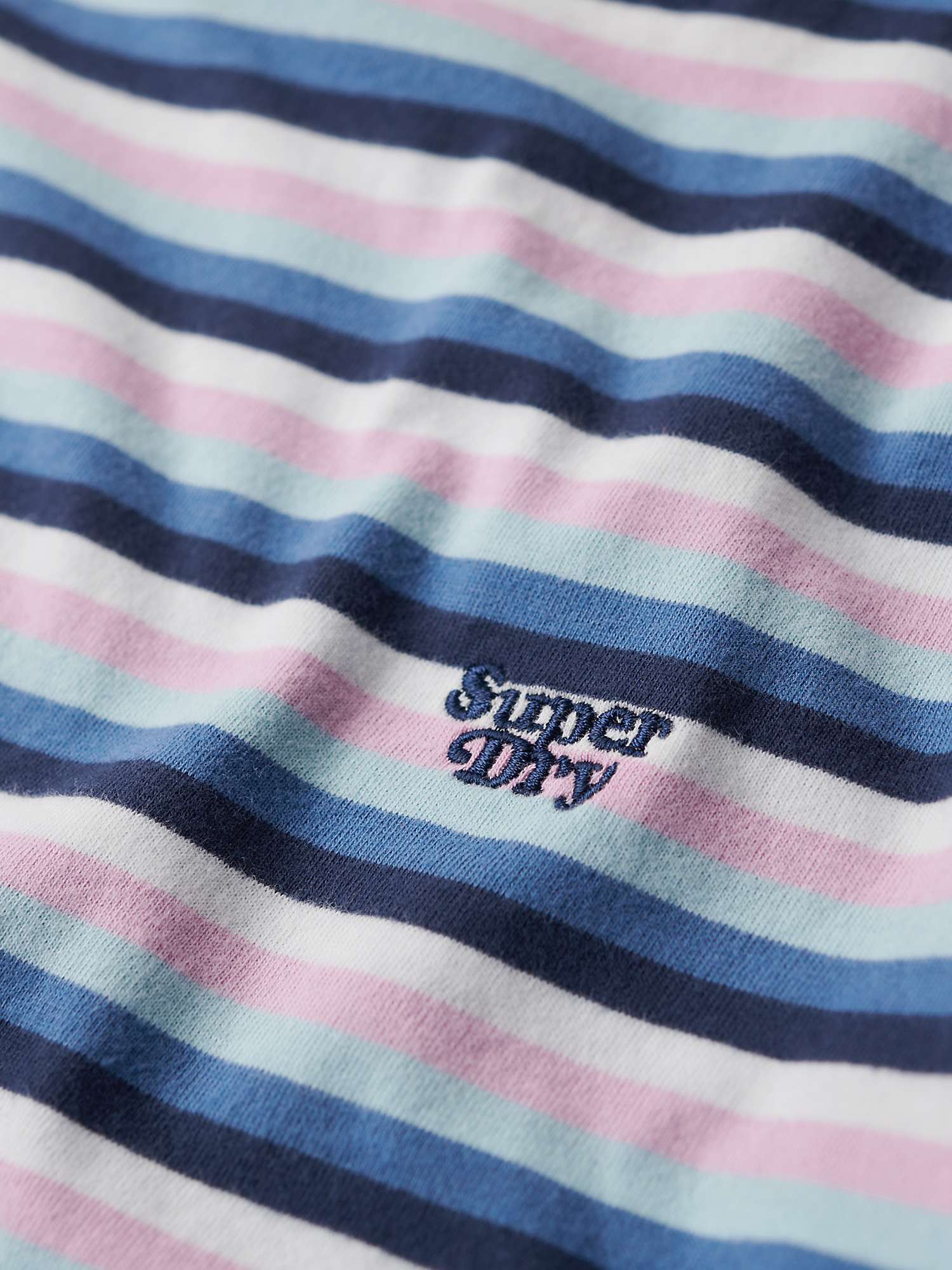 Buy Superdry Vintage Stripe Crop T-Shirt, Purple/Multi Online at johnlewis.com