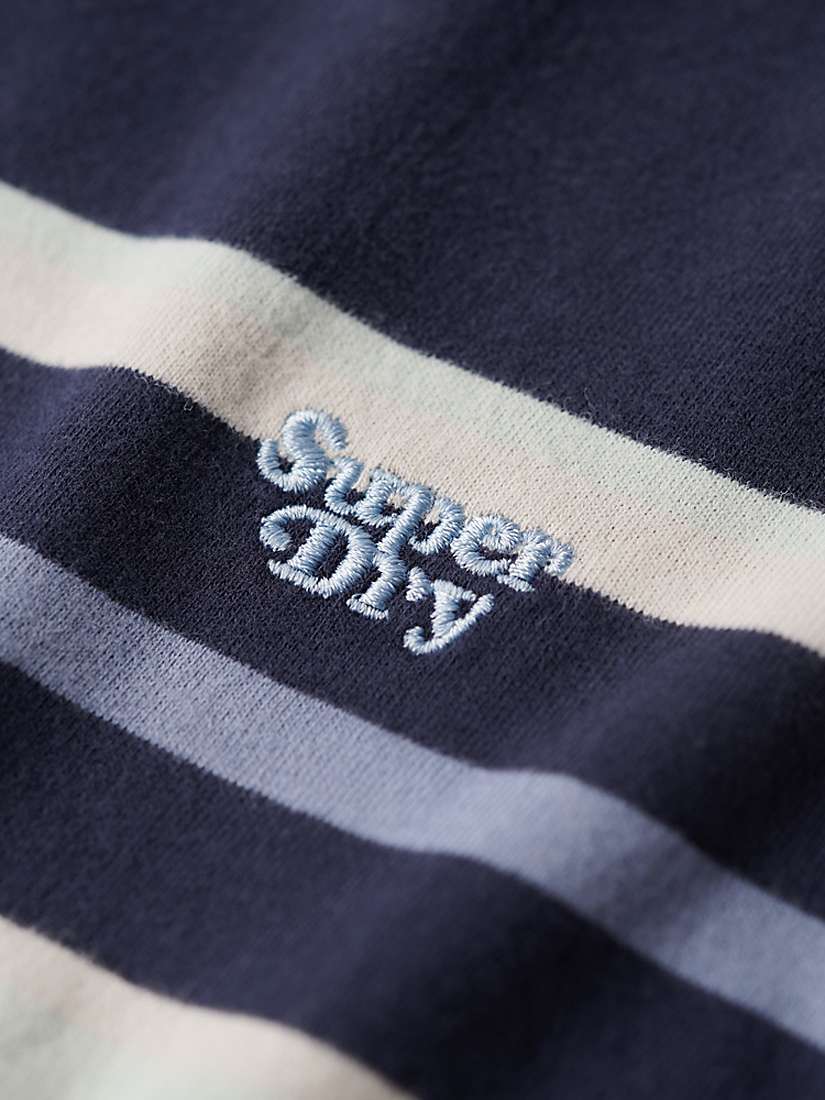 Buy Superdry Vintage Stripe Crop T-Shirt, Preppynavystripe Online at johnlewis.com