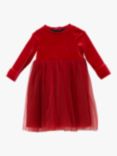 Angel & Rocket Baby Elsie Velvet Tulle Dress, Red, Red