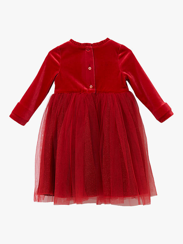 Angel & Rocket Baby Elsie Velvet Tulle Dress, Red