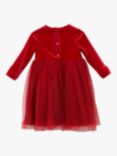 Angel & Rocket Baby Elsie Velvet Tulle Dress, Red, Red