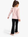 Lindex Kids' Puff Sleeve Heart Top, Pink, Pink