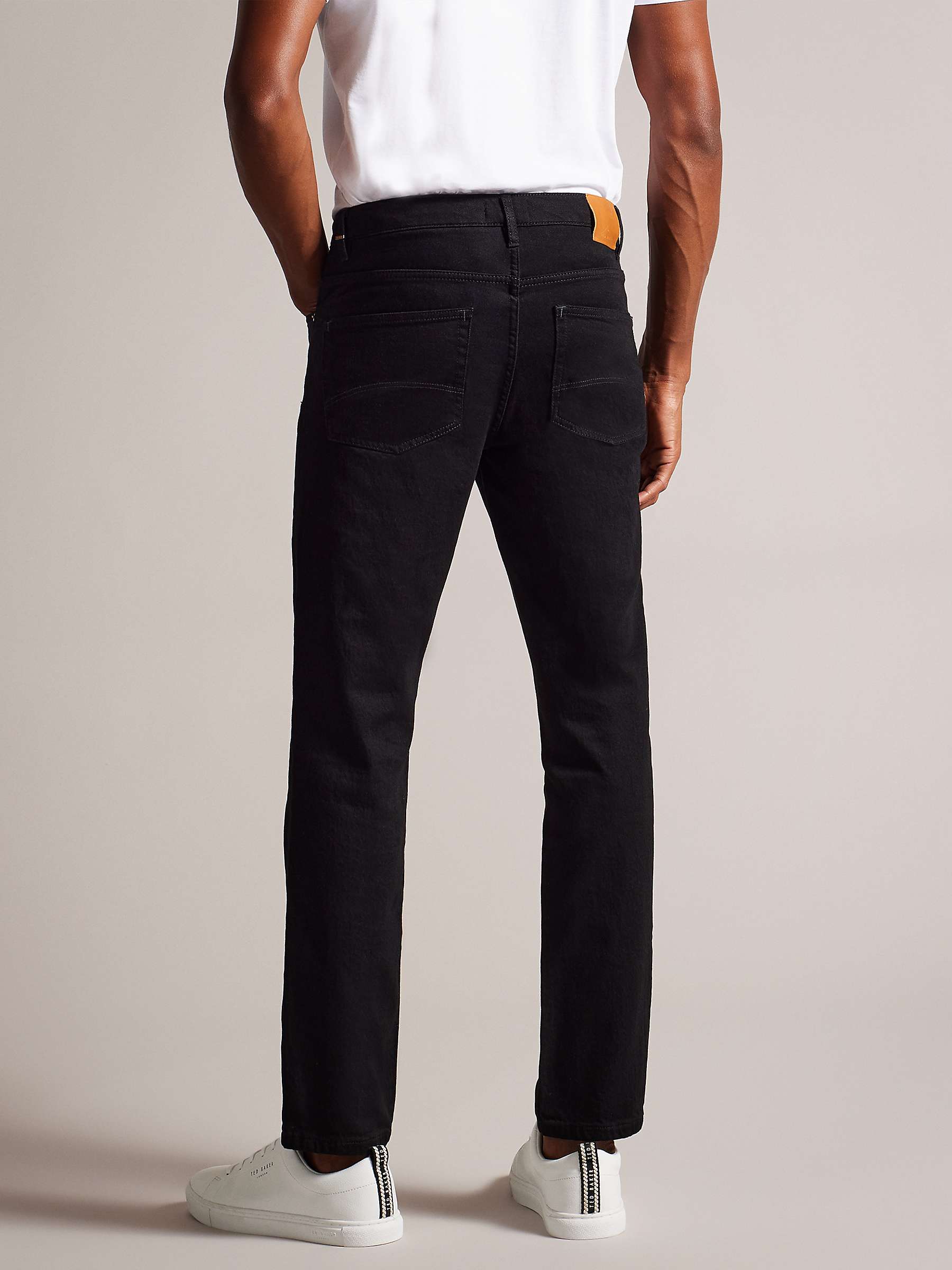 Buy Ted Baker Elvvis Slim Fit Stretch Jeans, Black Online at johnlewis.com