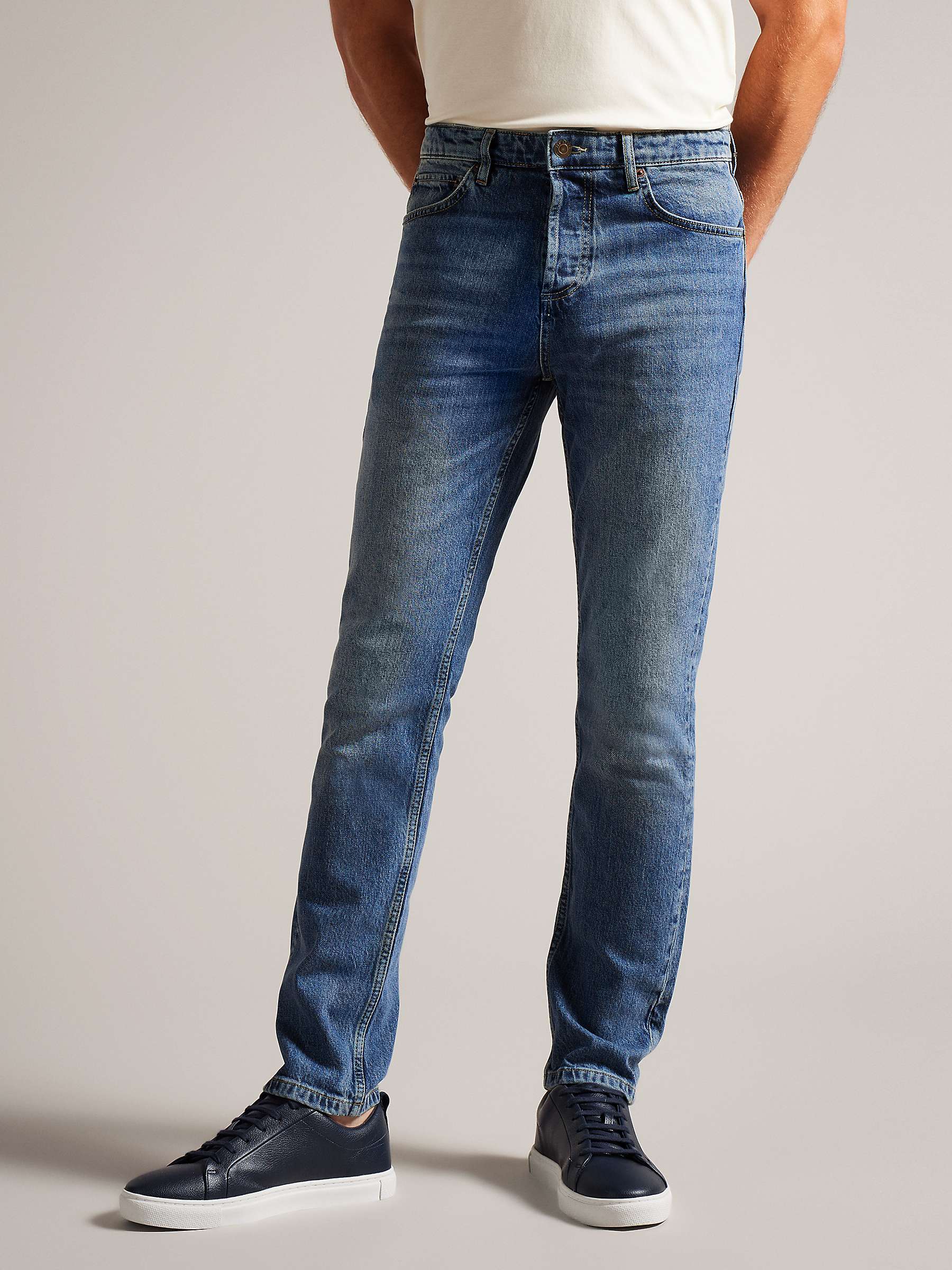 Buy Ted Baker Joeyy Straight Fit Stretch Jeans Online at johnlewis.com