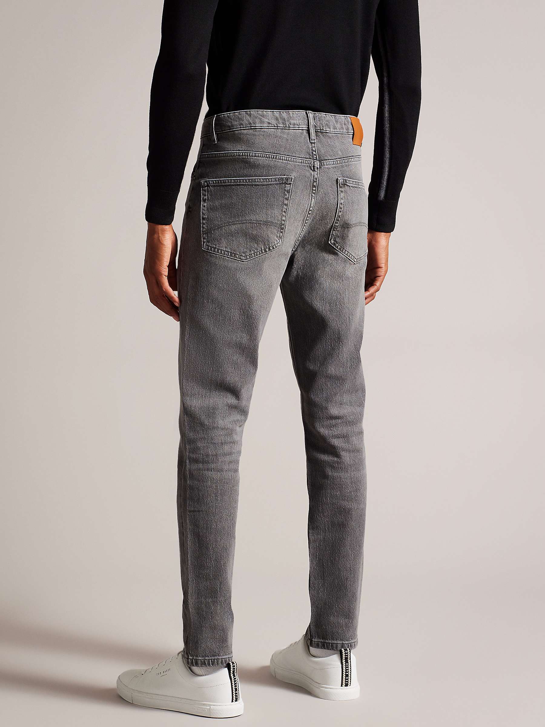Buy Ted Baker Elvvis Slim Fit Stretch Jeans, Grey Online at johnlewis.com