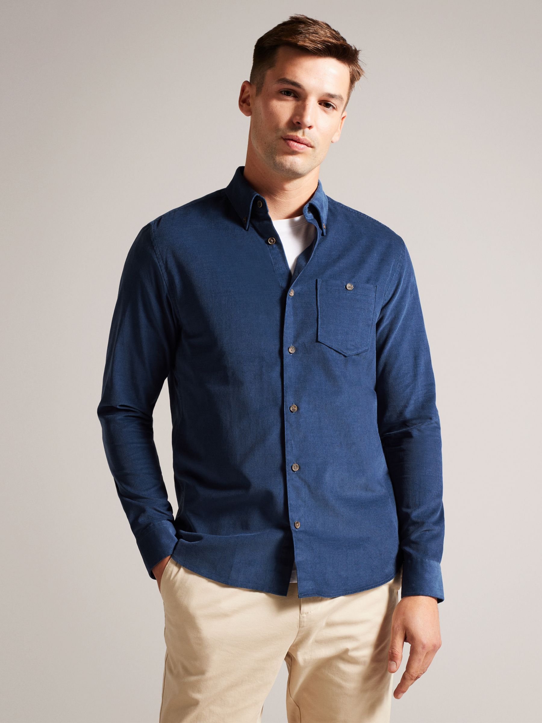 Buy Ted Baker Lecco Long Sleeve Corduroy Shirt Online at johnlewis.com