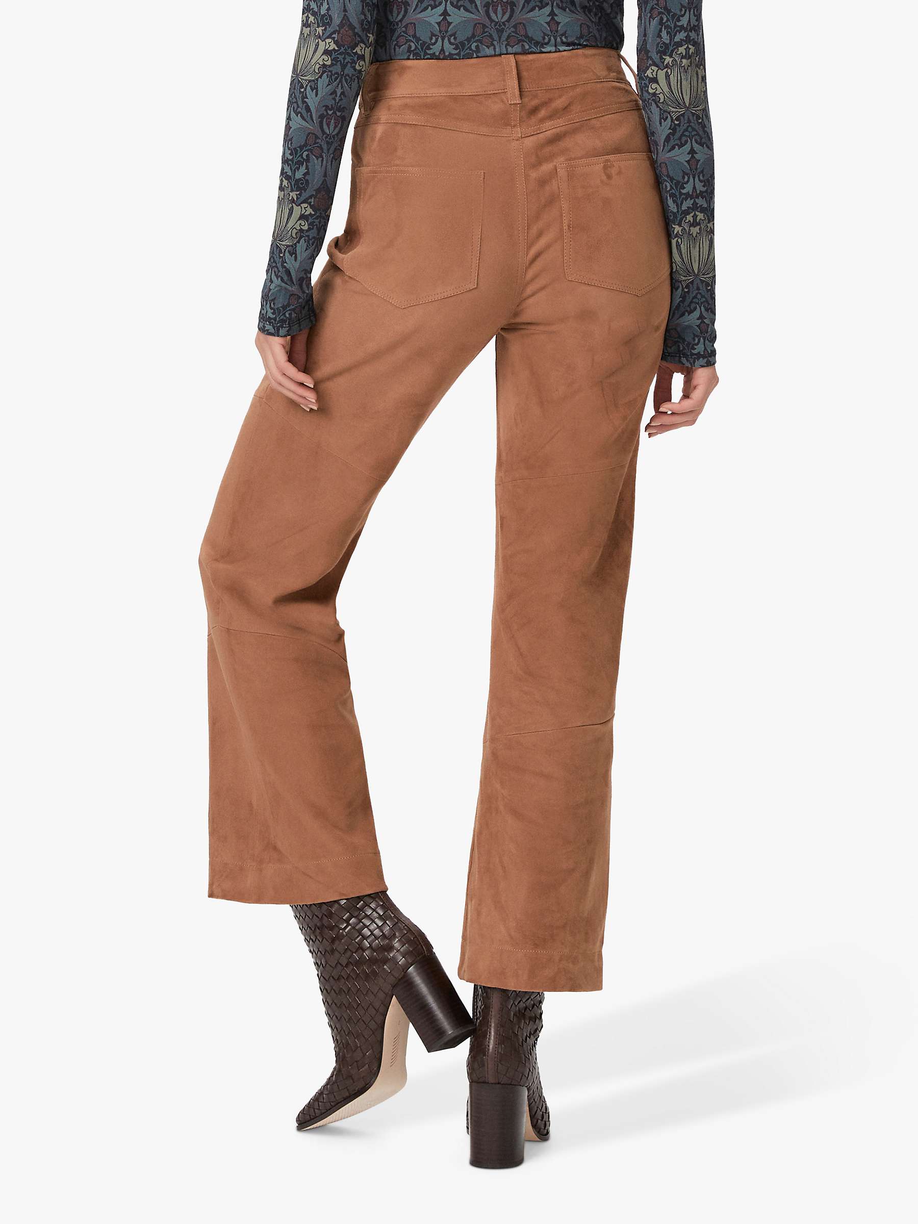 Buy PAIGE Suede Pocket Ankle Trousers, Toffee Bronze Online at johnlewis.com