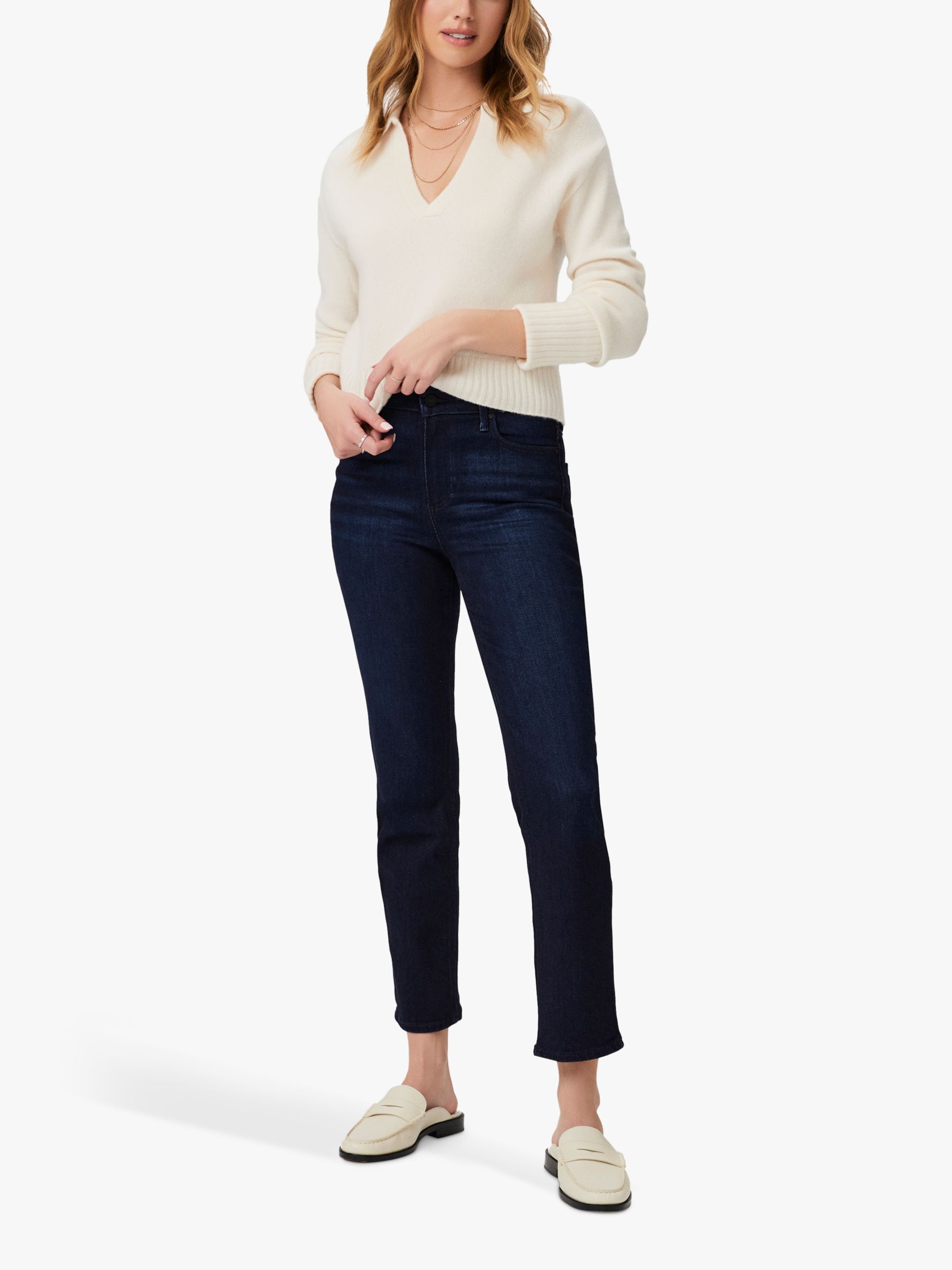 PAIGE Cindy High Rise Straight Leg Ankle Jeans, Sussex at John Lewis ...