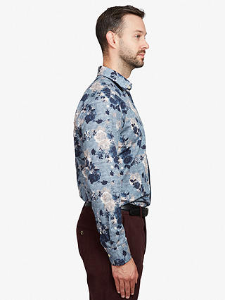 Simon Carter Shadow Rose Shirt, Blue/Multi