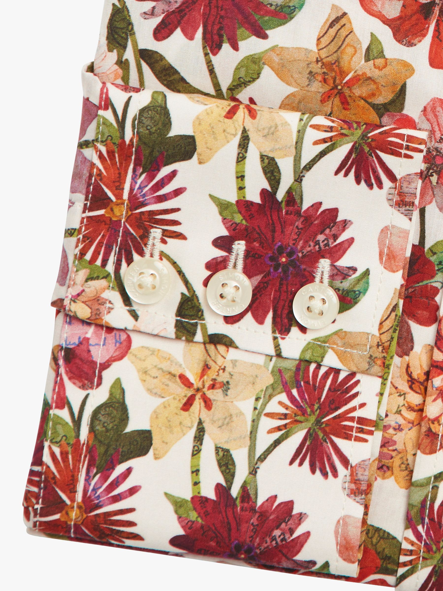 Simon Carter Floral Letters Shirt, Multi, 15.5