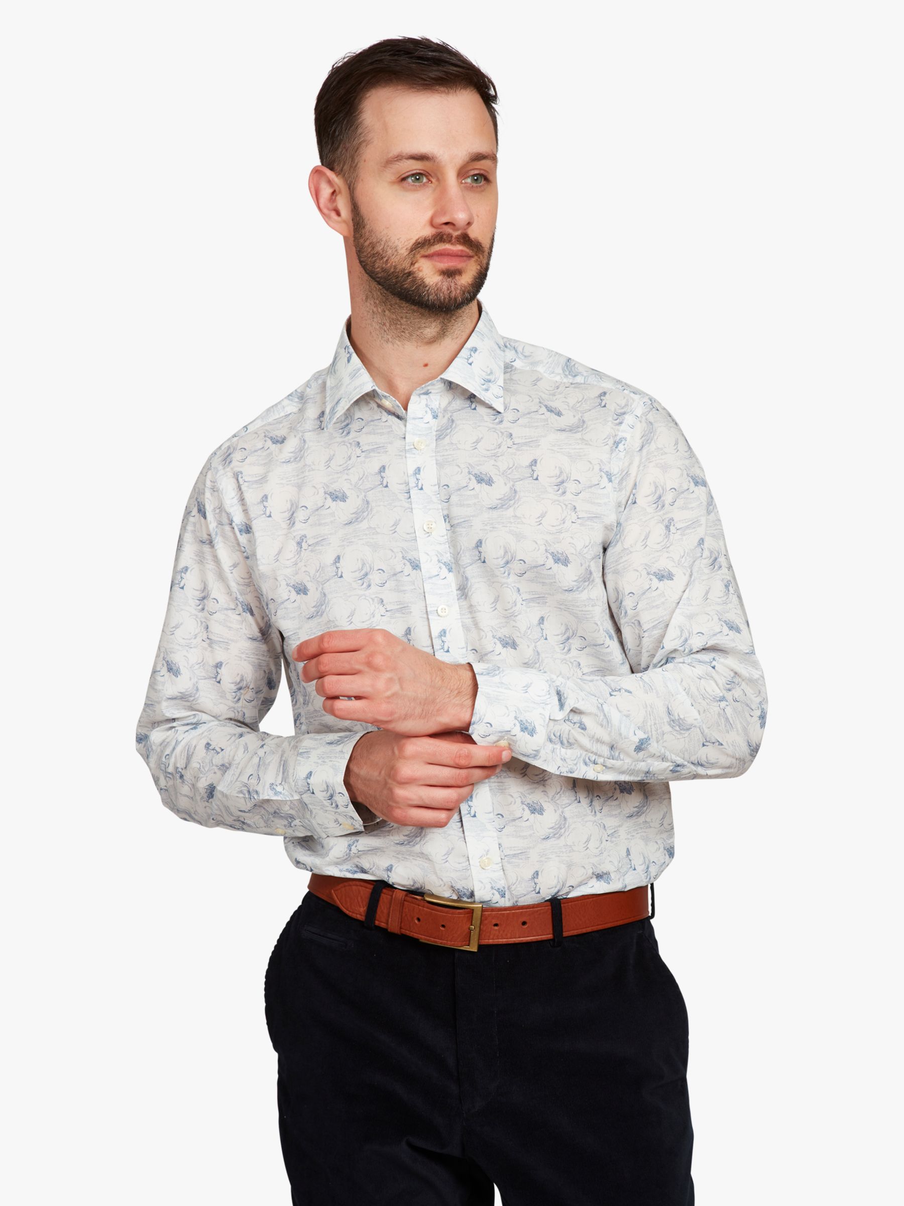 Simon Carter Zephyr Shirt, Blue/Multi at John Lewis & Partners