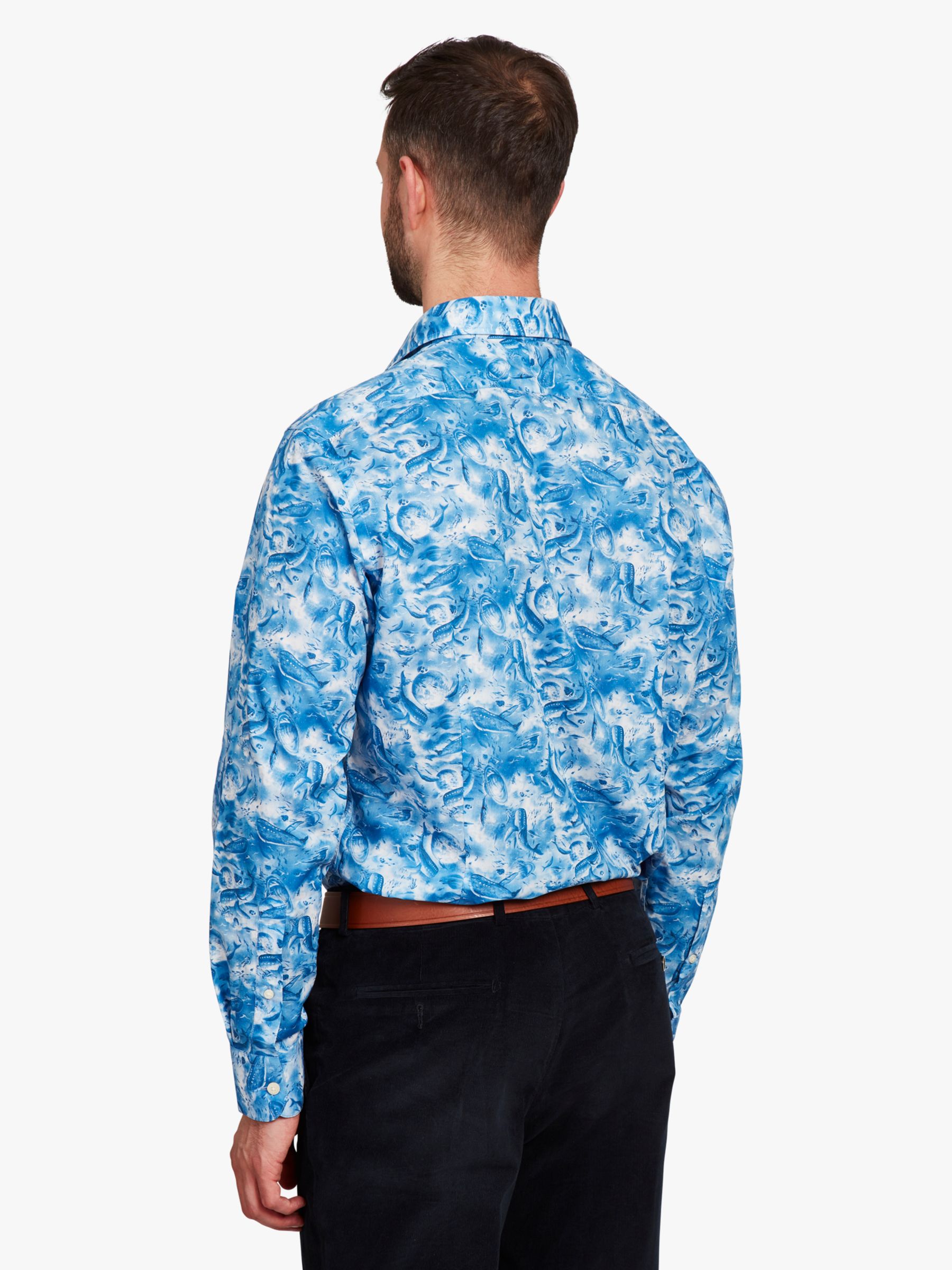 Buy Simon Carter Xander Shirt, Blue/White Online at johnlewis.com