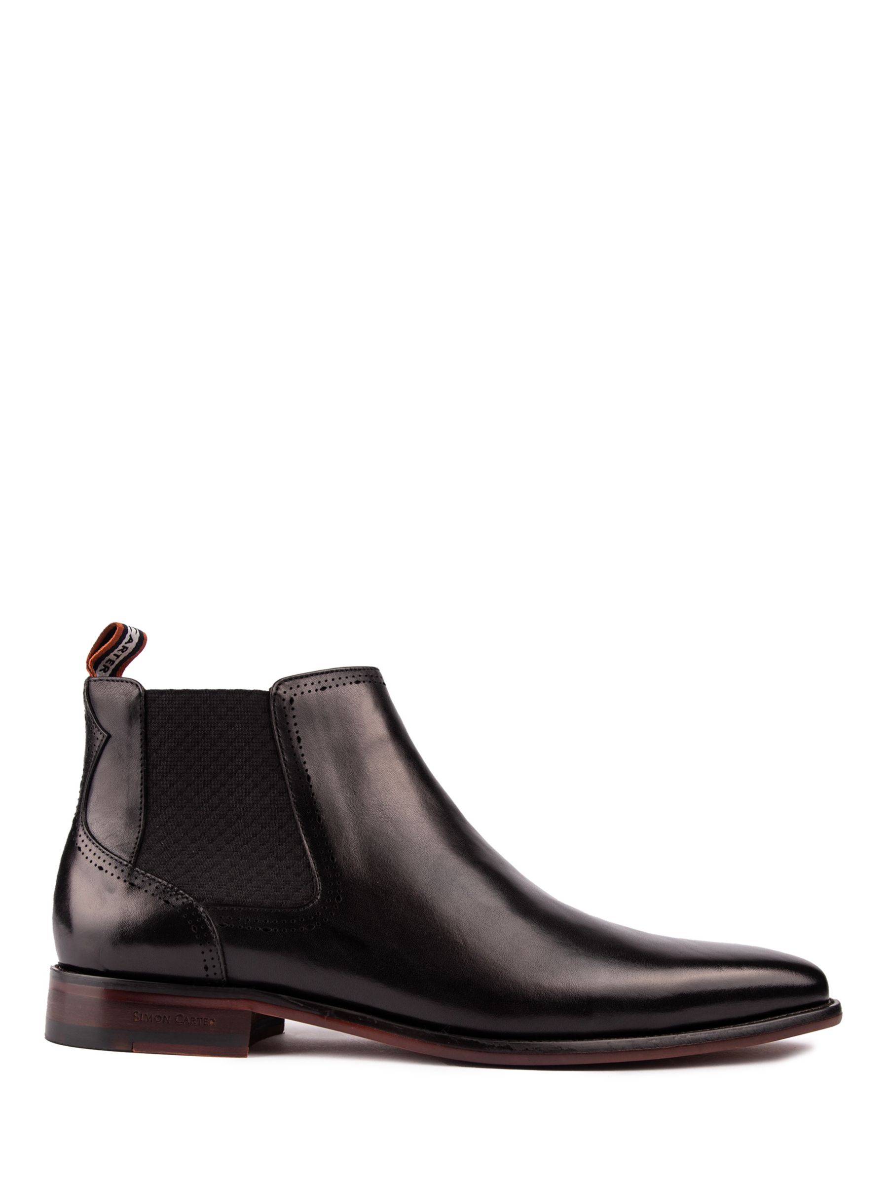 Simon Carter Astrex Leather Chelsea Boots Black