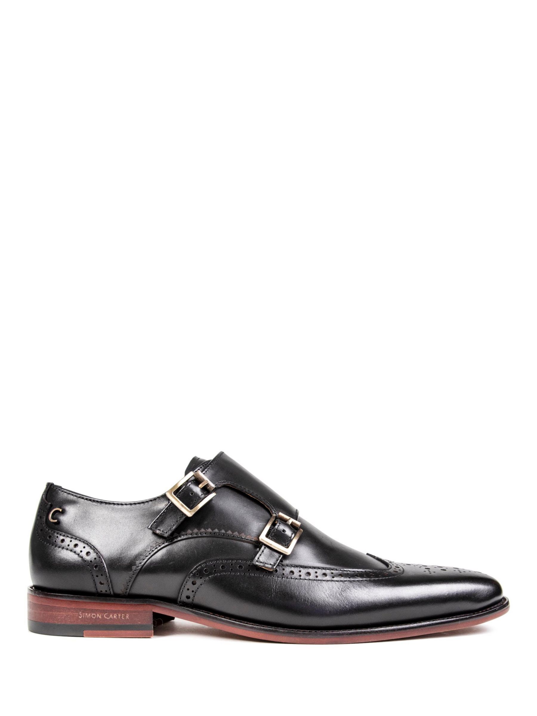Simon Carter Spaniel Monk Shoes, Black, 10