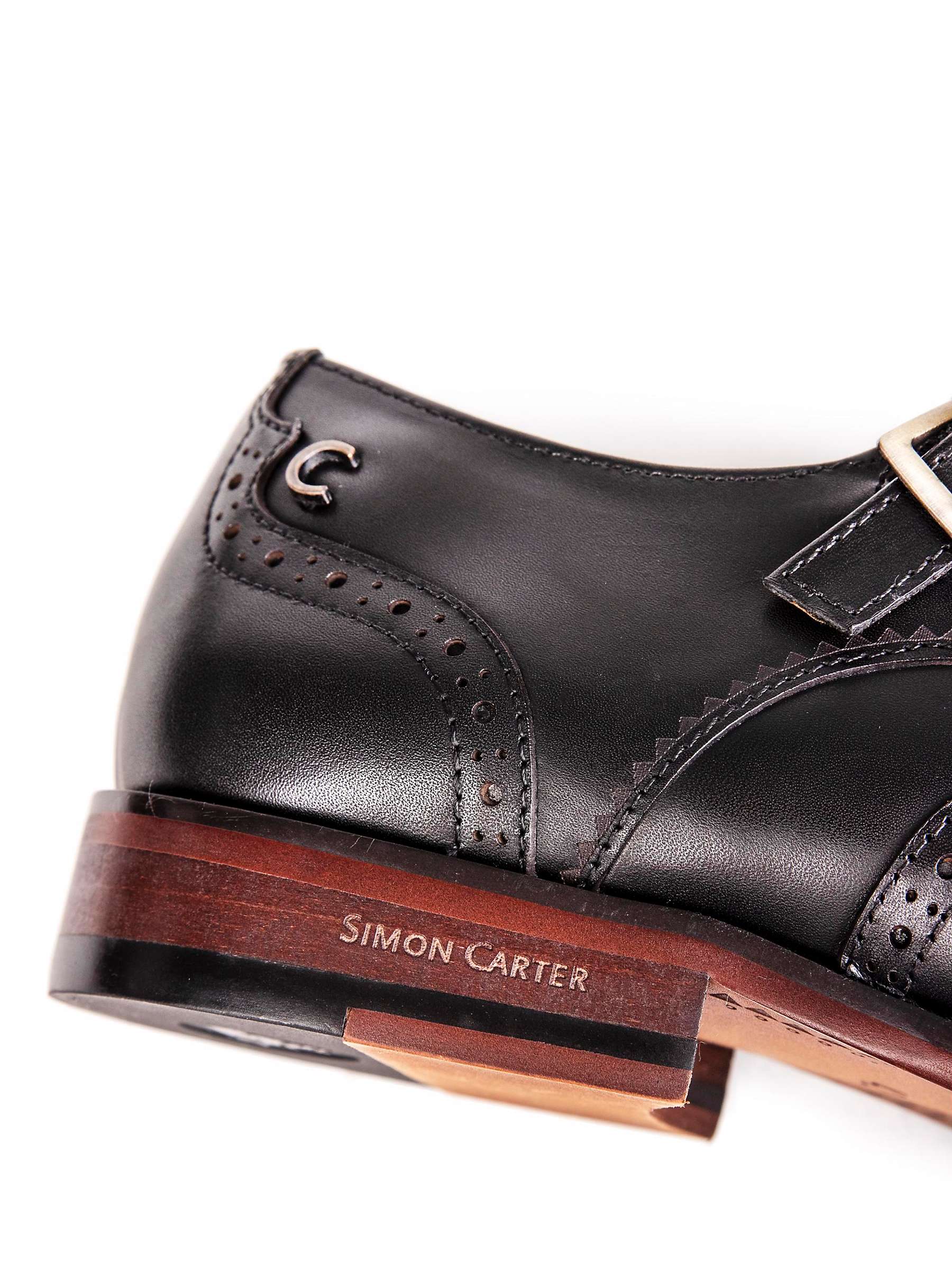Buy Simon Carter Spaniel Monk Shoes, Black Online at johnlewis.com