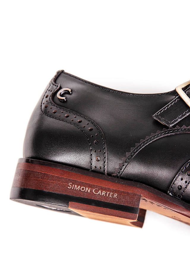 Simon Carter Spaniel Monk Shoes, Black