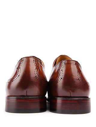 Simon Carter Burrow Leather Brogue Shoes, Tan