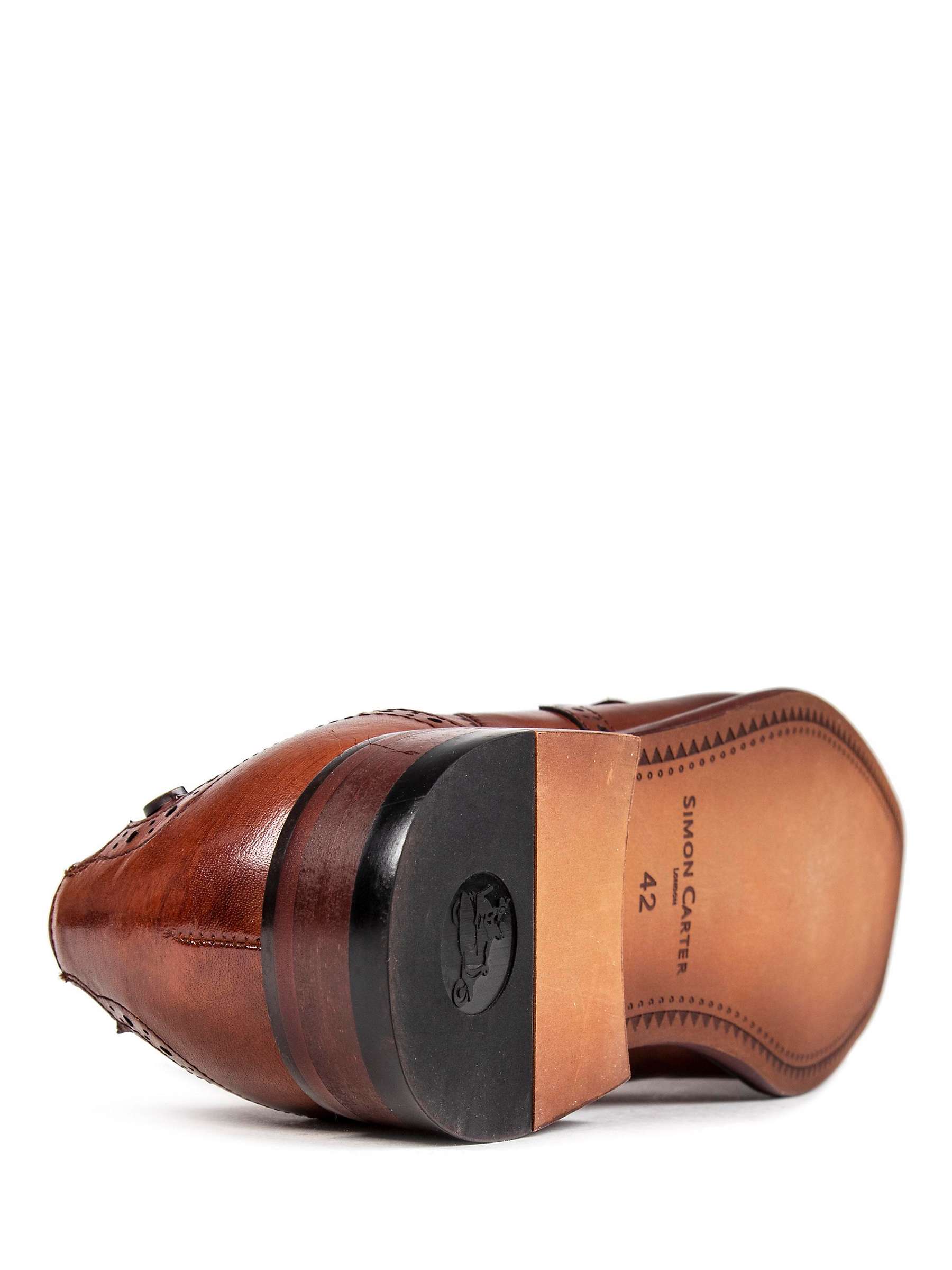 Buy Simon Carter Spaniel Leather Monk Shoes, Tan Online at johnlewis.com
