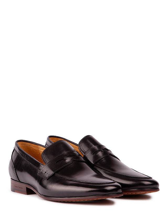 Simon Carter Pike Leather Loafers, Black