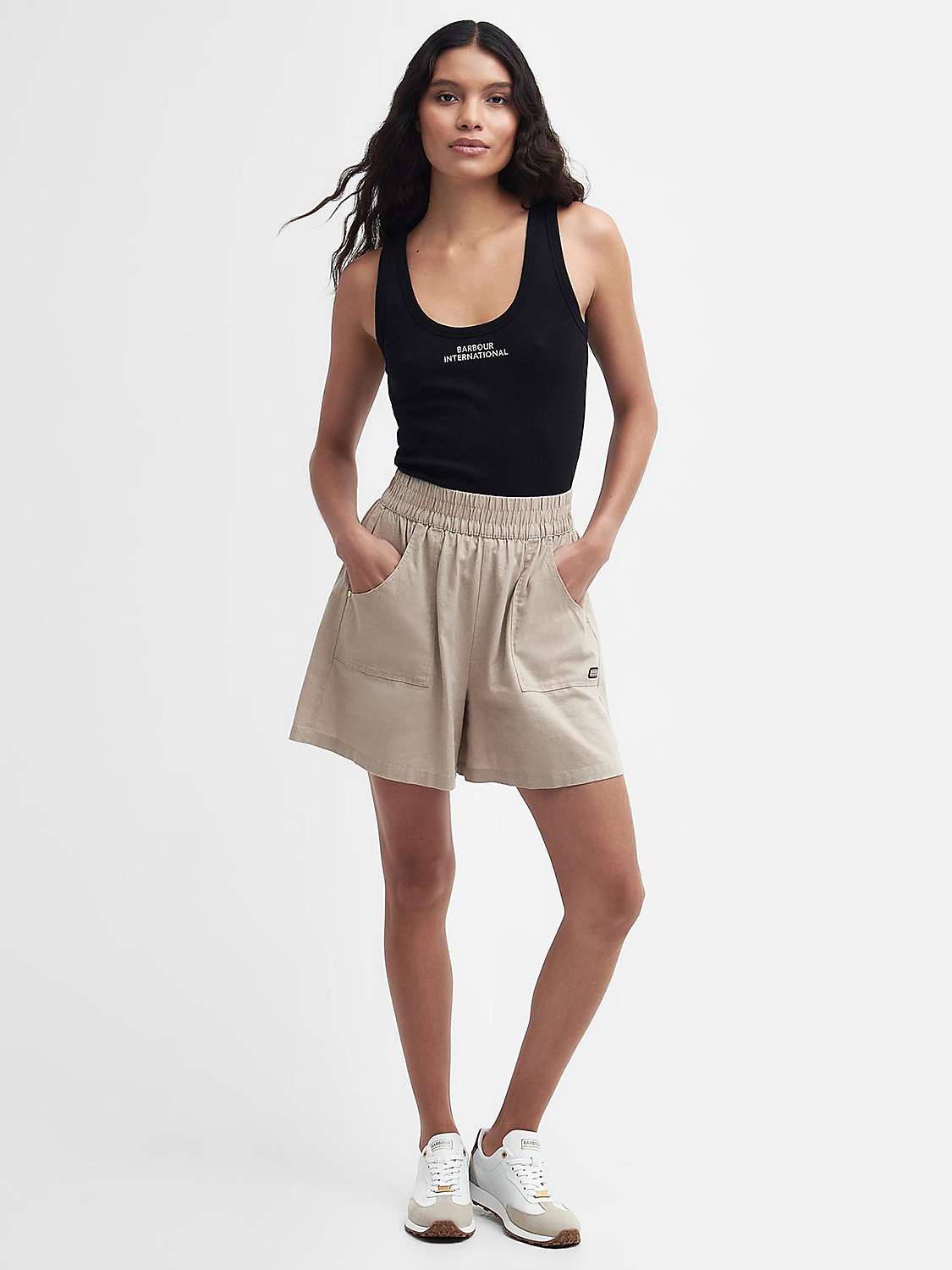 Buy Barbour International  Paeisse Linen Blend Shorts Online at johnlewis.com