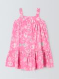 John Lewis Kids' Floral Jersey Swing Dress, Pink, Pink