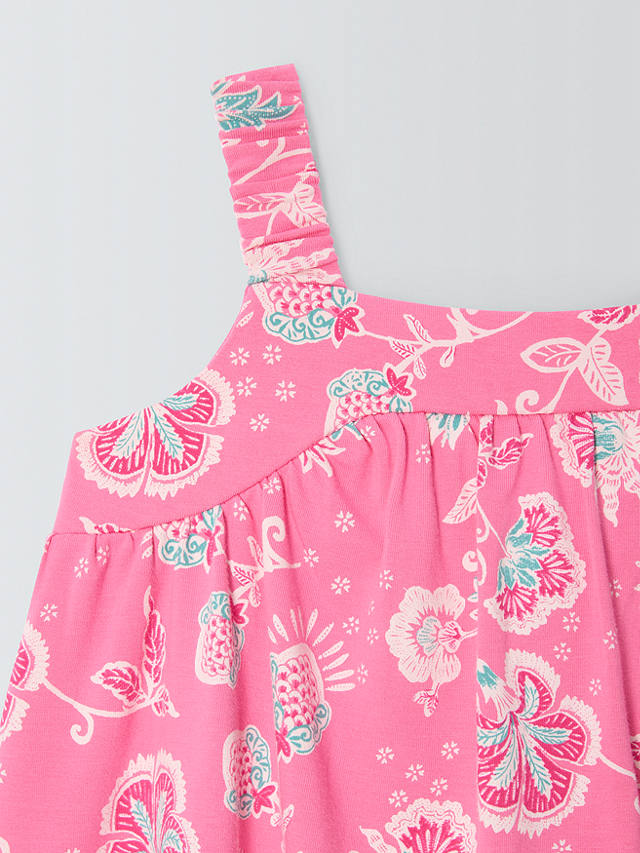 John Lewis Kids' Floral Jersey Swing Dress, Pink