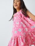 John Lewis Kids' Floral Jersey Swing Dress, Pink