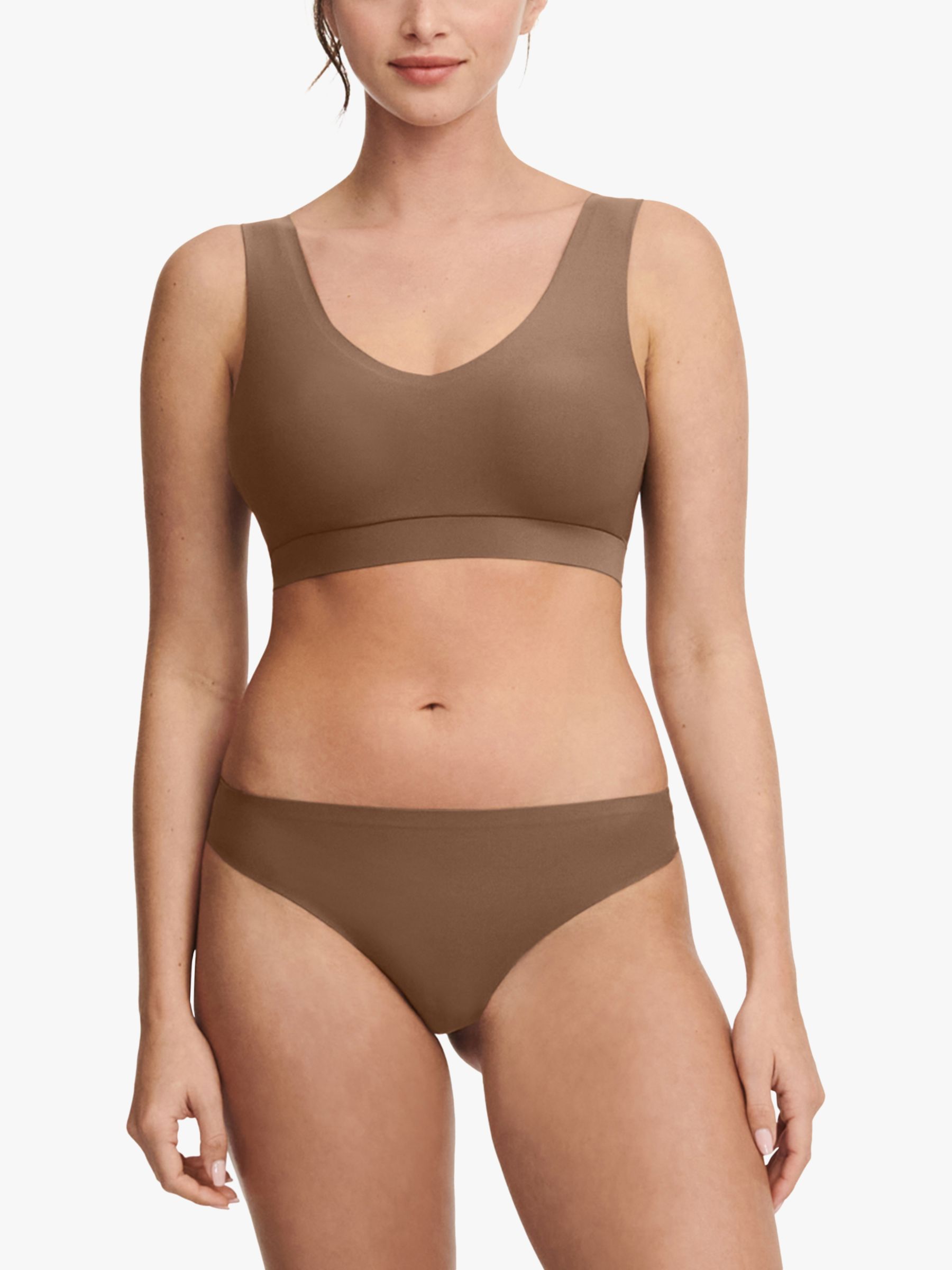 Chantelle Soft Stretch String, Cocoa at John Lewis & Partners