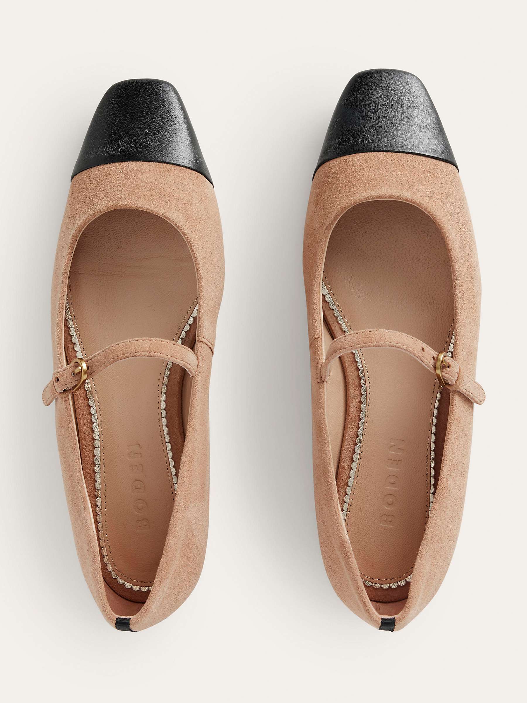 Buy Boden Mary Jane Suede Flats, Macchiato Online at johnlewis.com