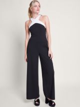 Monsoon Cam Crossover Jumpsuit, Red at John Lewis & Partners