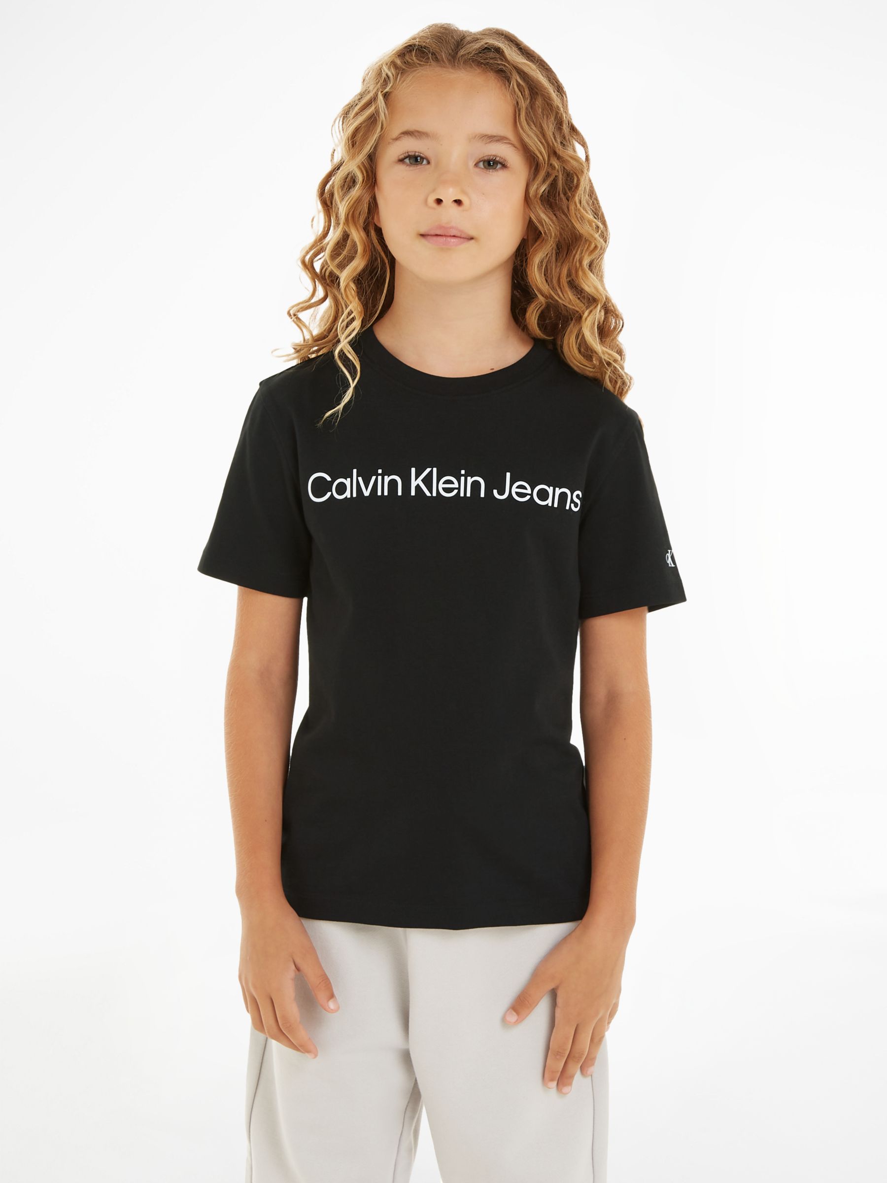 Calvin Klein Kids' Cotton Classic Logo Short Sleeve T-Shirt, Ck