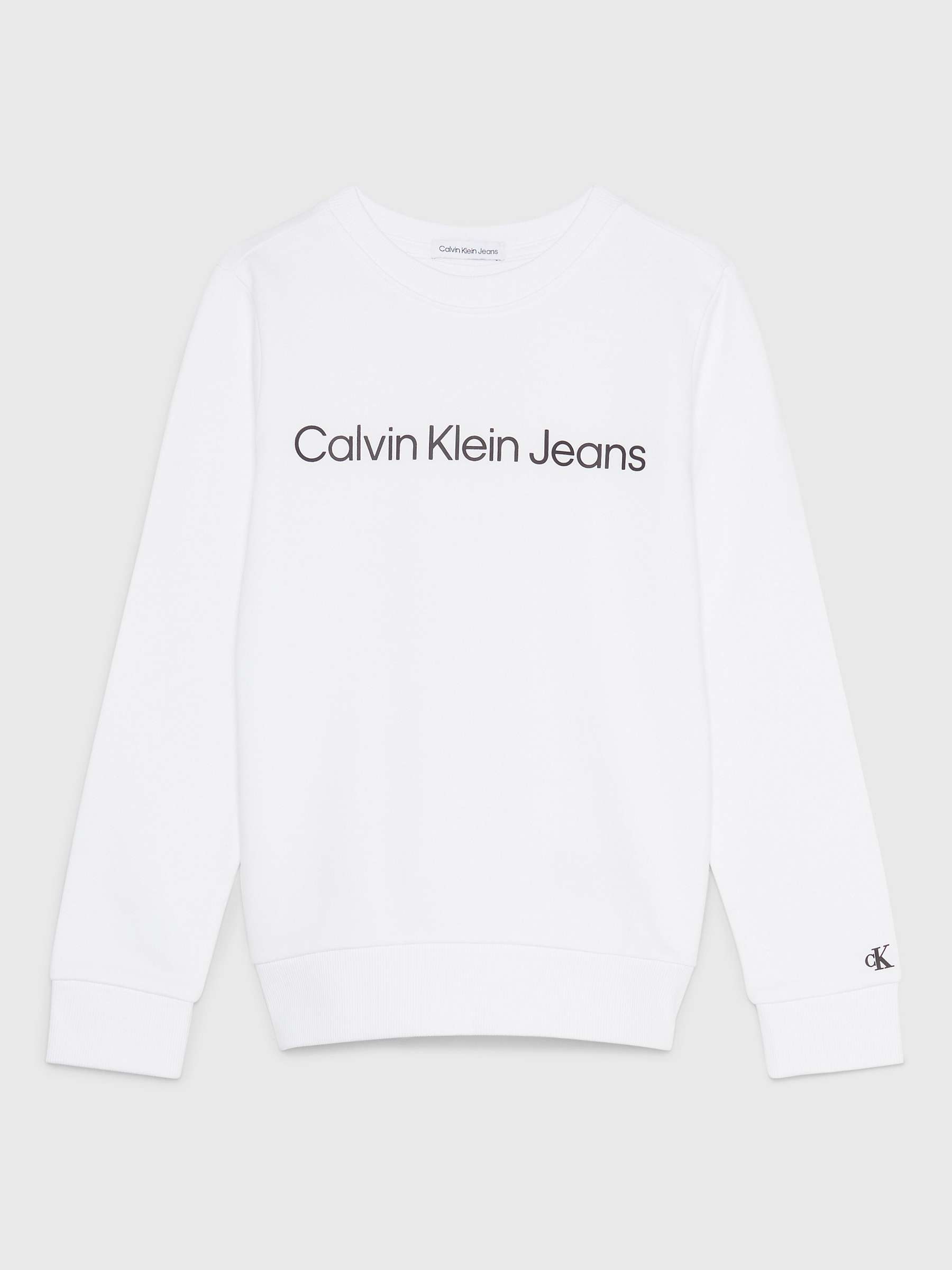 Buy Calvin Klein Kids' Cotton Logo Sweatshirt Online at johnlewis.com