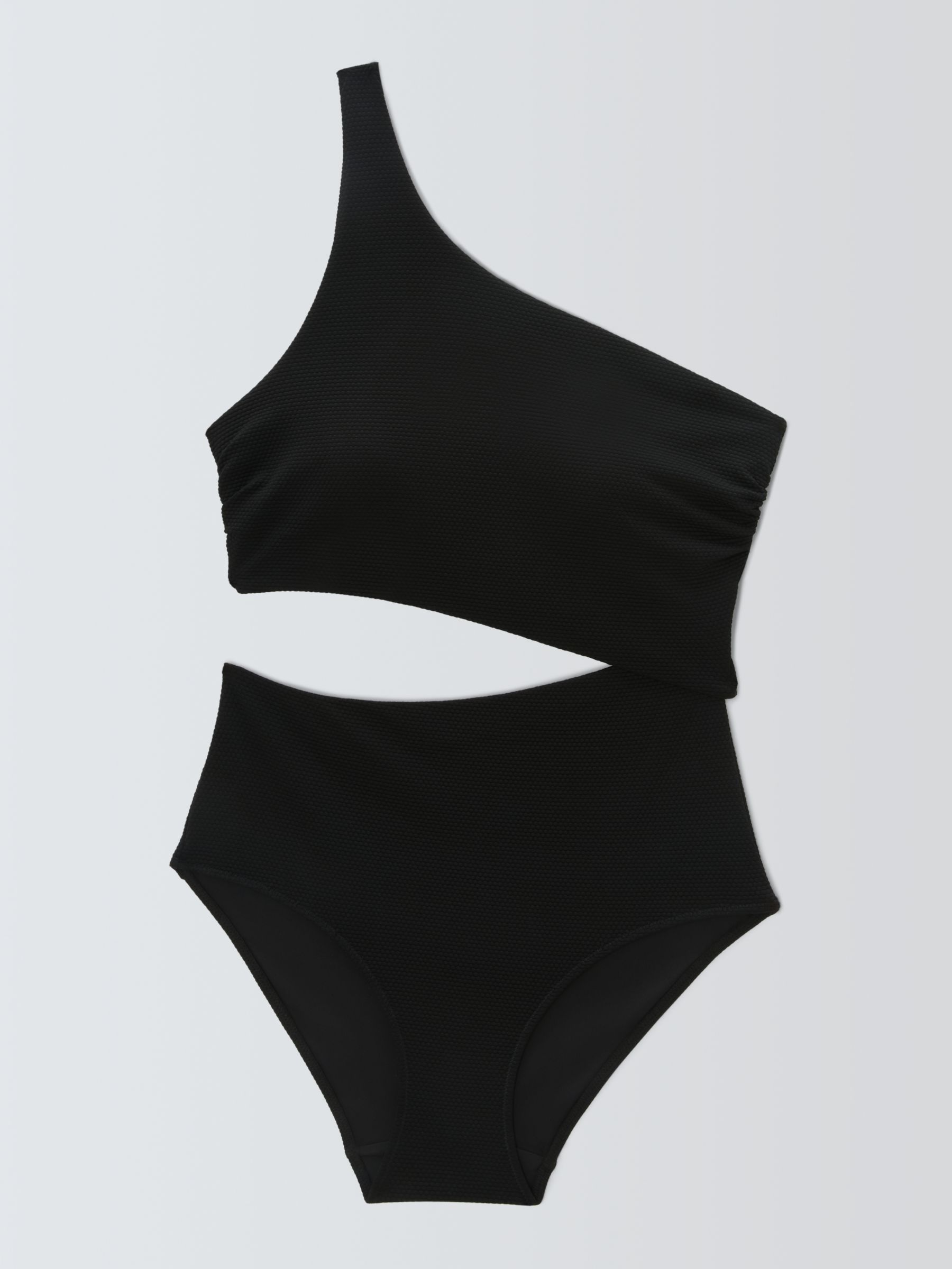 John Lewis Palma Textured Swimsuit, Black, 8