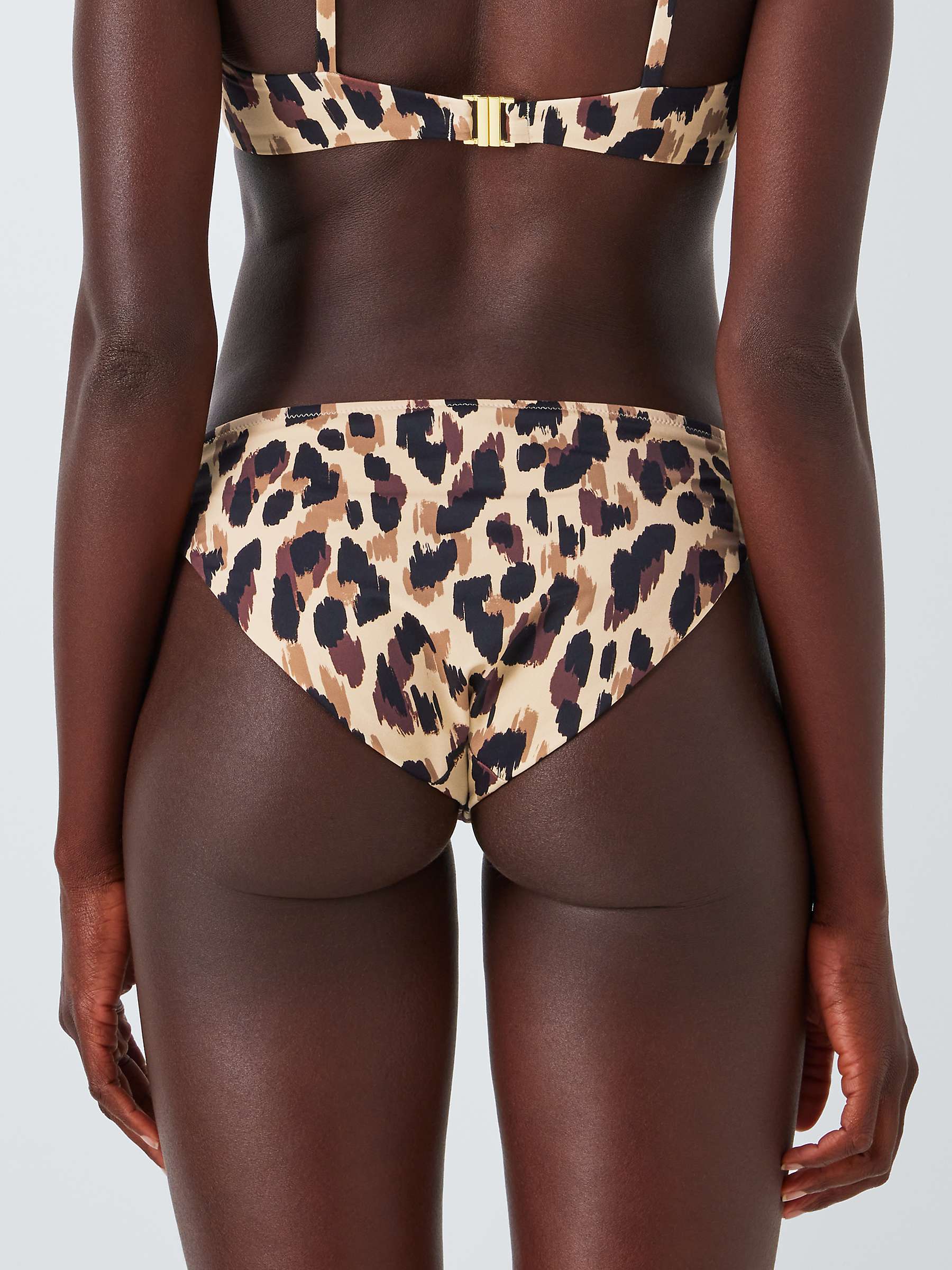 Buy John Lewis Savannah Animal Print Bikini Bottoms, Brown Online at johnlewis.com
