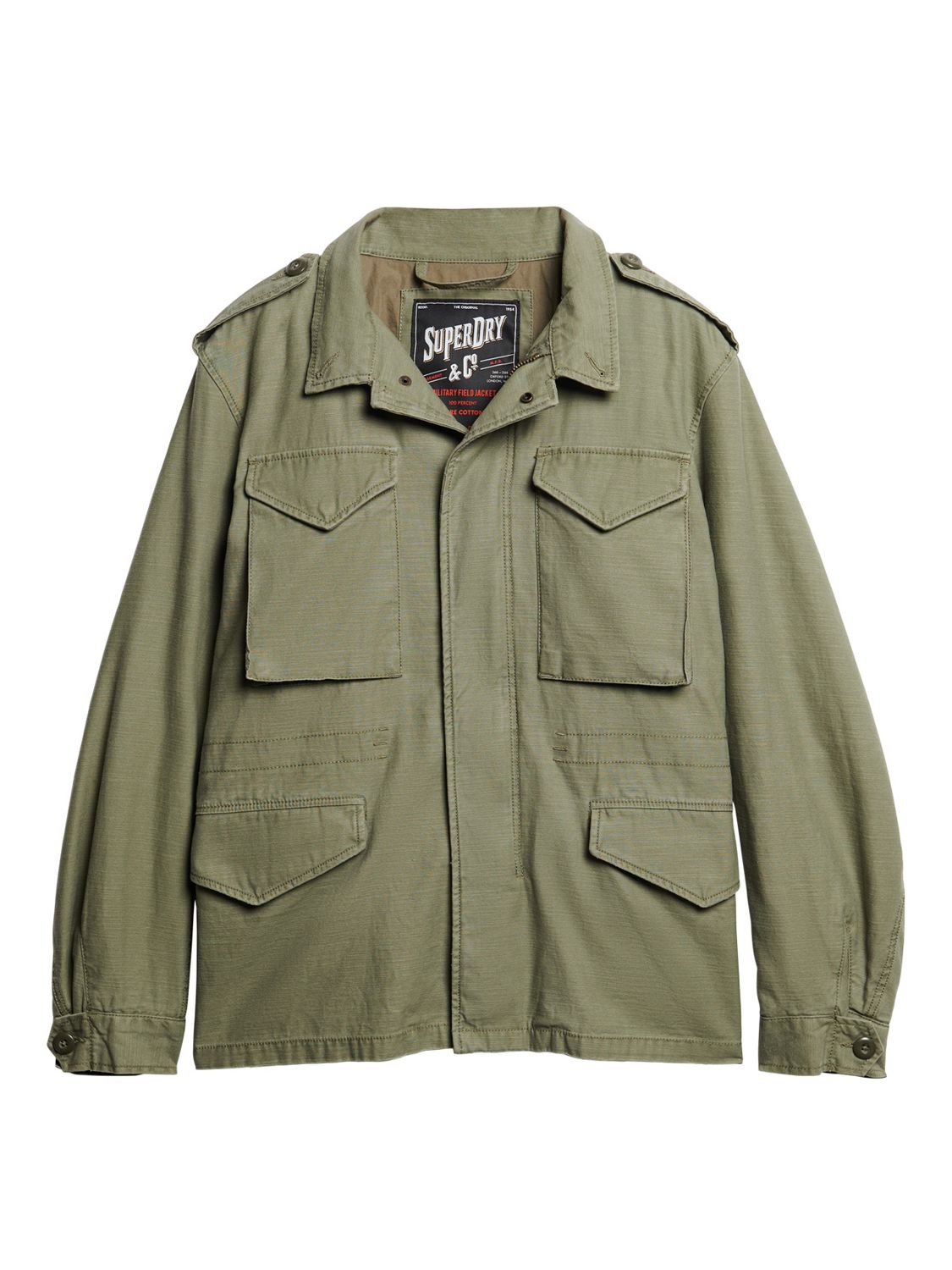 Superdry Merchant Field Cotton Jacket, Burnt Olive, XXXL