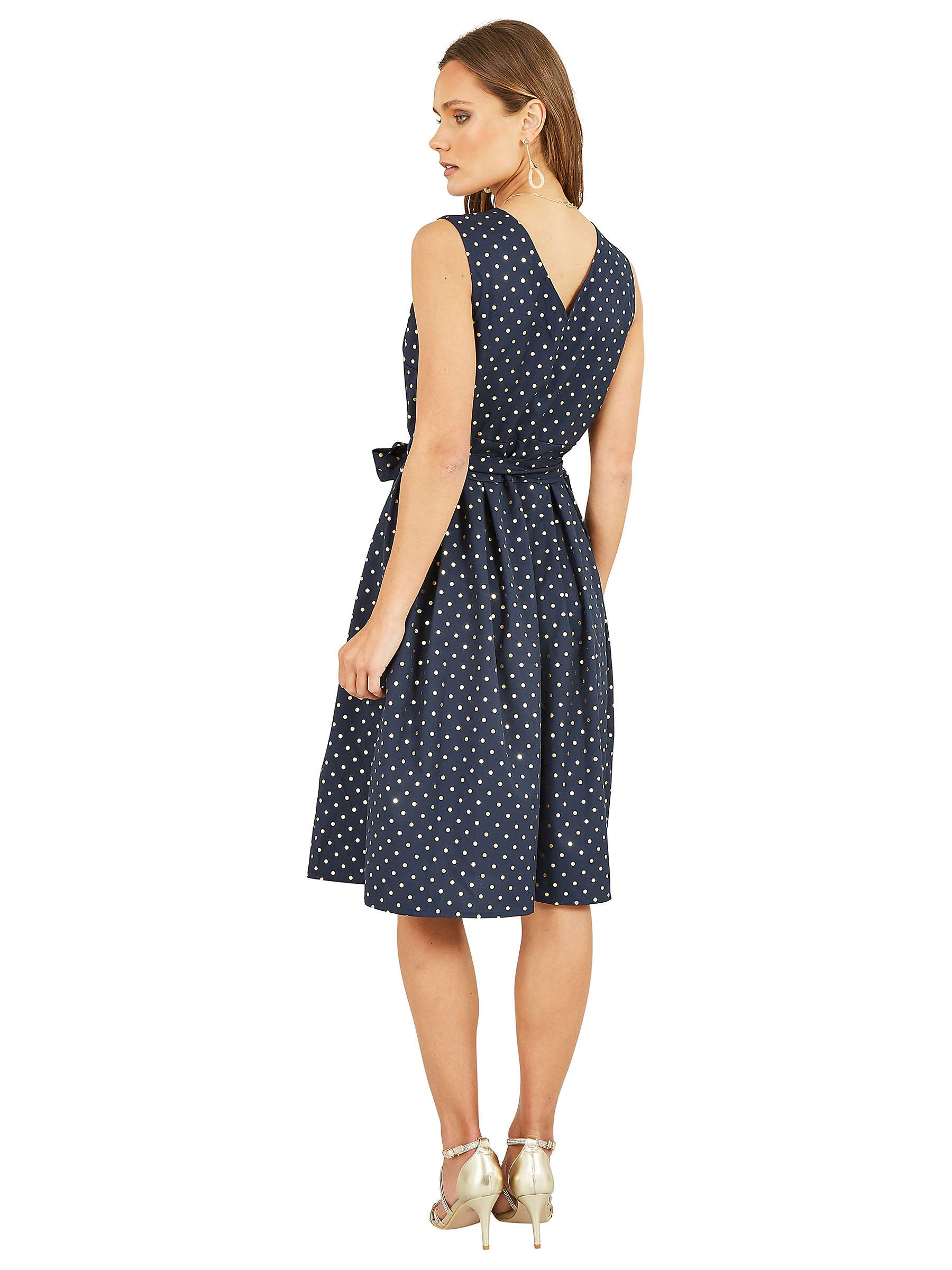 Buy Yumi Mela London Polka Dot Wrap Dress, Navy Online at johnlewis.com