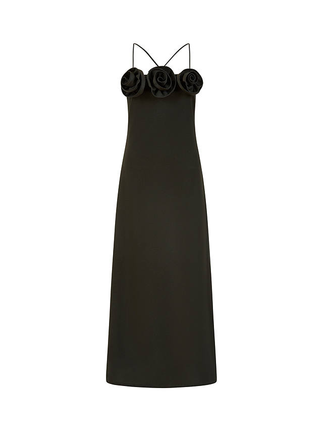 Yumi Mela London Rose Strappy Maxi Dress, Black