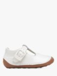 Clarks Baby Tiny Beat Patent Buckle Shoes, White