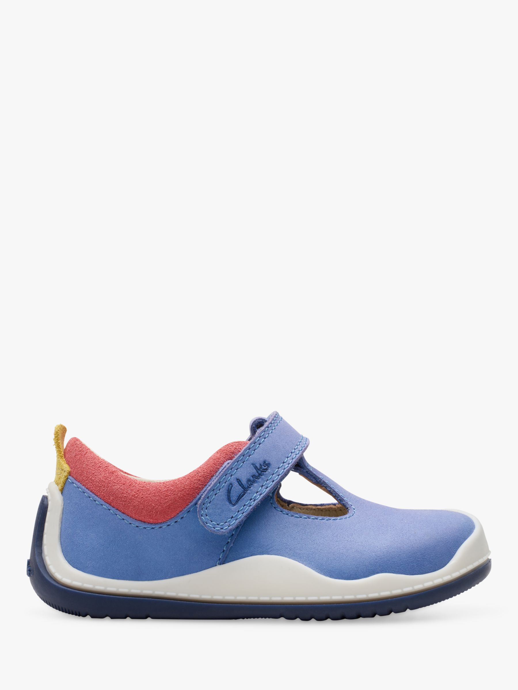 Clarks Baby Roller Bright T-Bar First Shoes, Blue, 3.5F Jnr