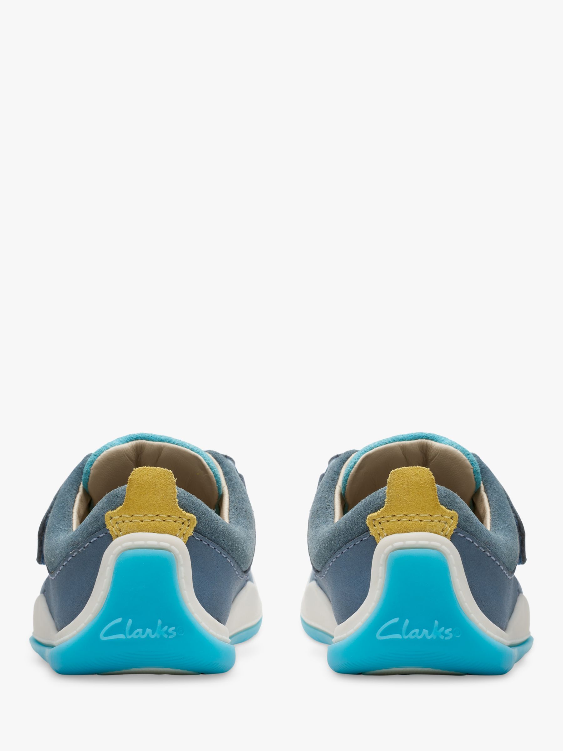 Clarks Baby Roller Fun First Trainers, Steel Blue, 3.5F Jnr