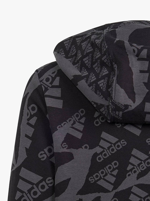 adidas Kids' J Camoulage Print Hoodie, Camo/Black